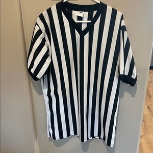 Referee Black and White Striped Shirt